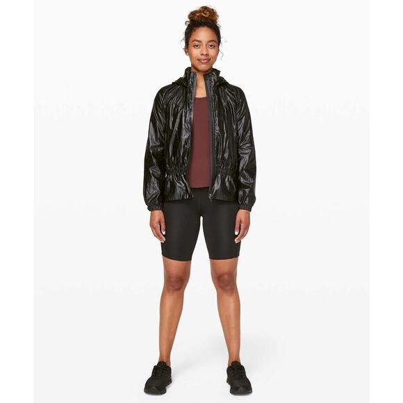 Lululemon Stronger as One Jacket Size 4 *lululemon X Barrys Matte Black Foil - Picture 3 of 16